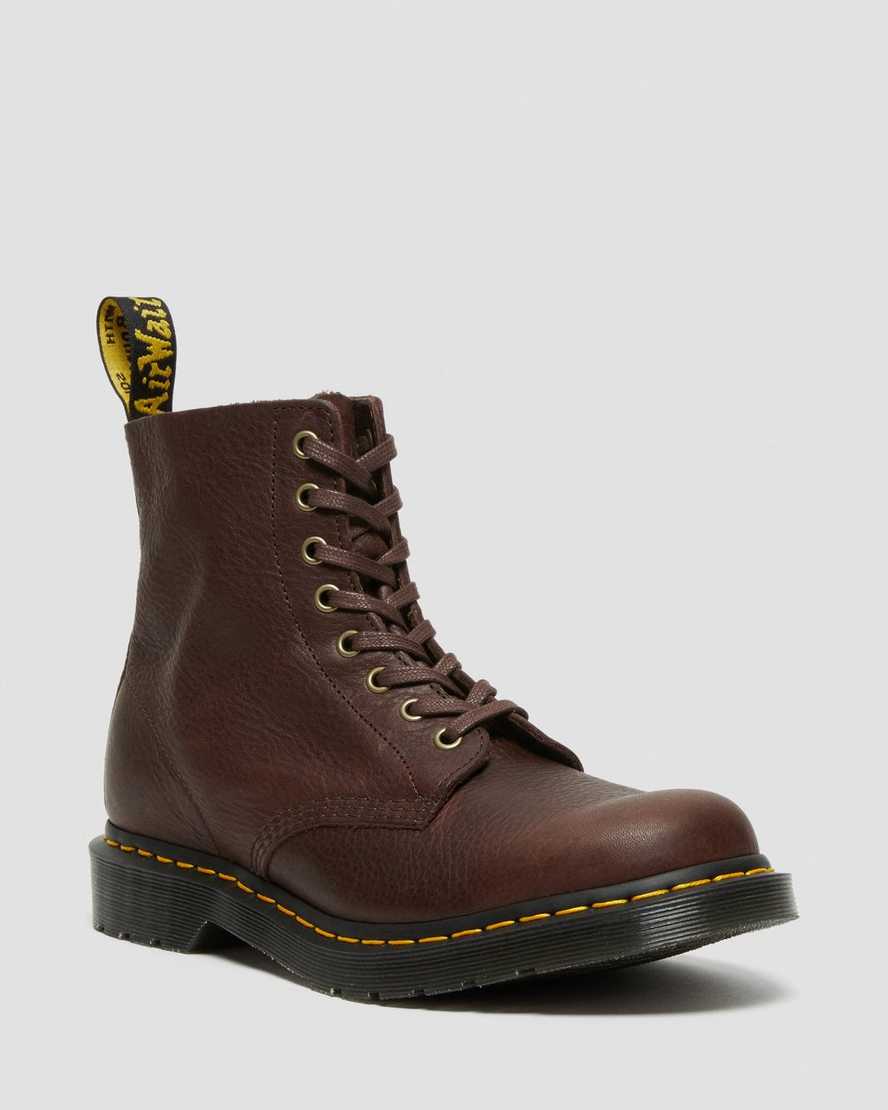 Dr. Martens 1460 Pascal Ambassador Lær Snørestøvler Dame Mørke Rød [6238GTLMB]